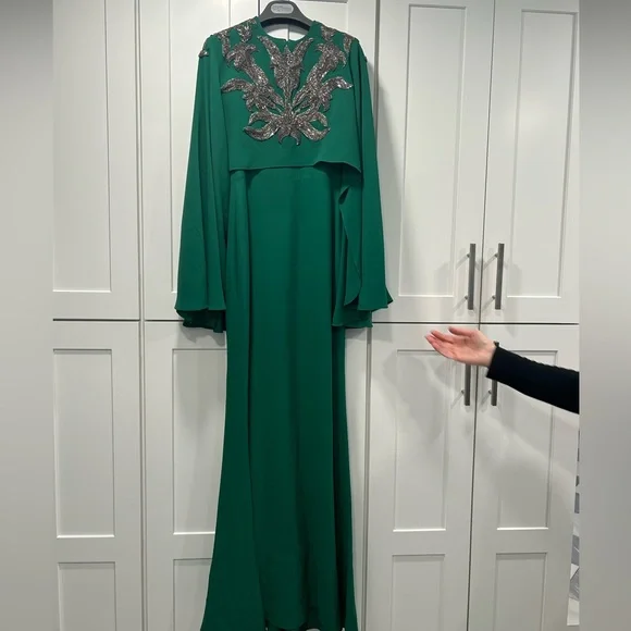 Alexander McQueen Dresses Alexander Mcqueen Green Silk Gown Size Eu38 Poshmark